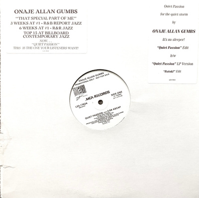 ONAJE ALLAN GUMBS: Quiet passion. 12" PROMO