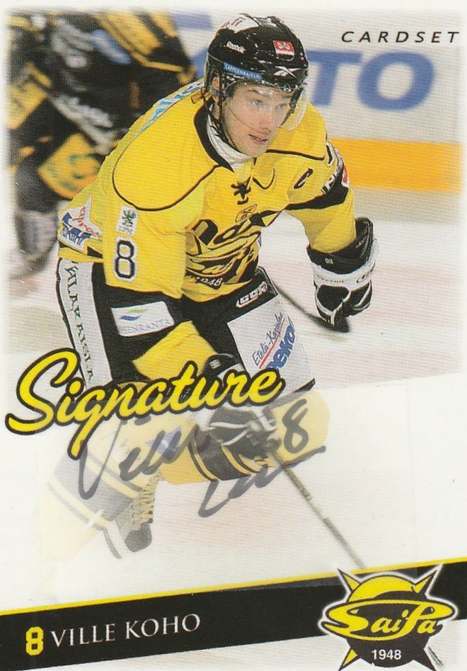 2009/10 Cardset Signature Ville Koho , Saipa