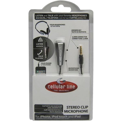 CellularLine iPad/iPhone/iPod Headset adapteri, 0.7m, musta
