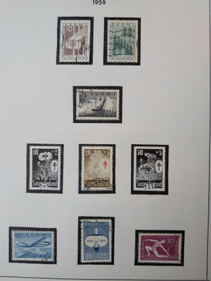 1959 Suomi postimerkki 7 kpl
