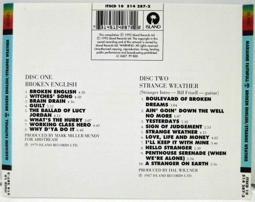 MARIANNE FAITHFULL - 2CD