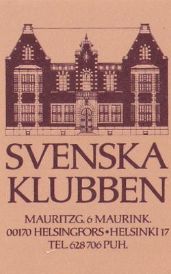 Helsinki, Svenska Klubben   2/9