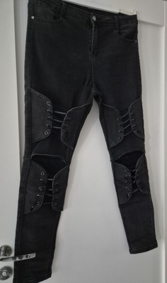 Mustat Missguided Rock Rebel Farkut - koko 42 / L