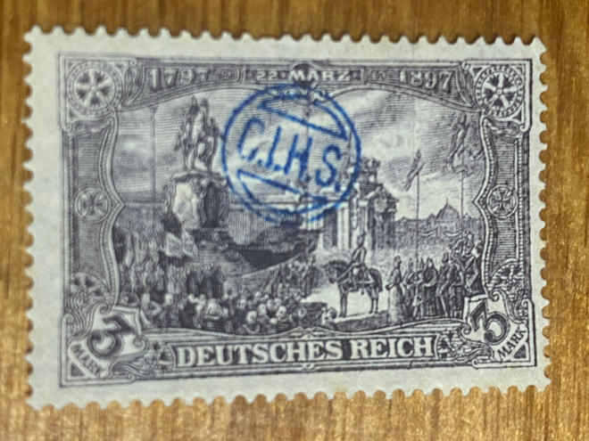 SAKSA REICH 1902 YLEISMERKKI C.I.H.S LISÄPAINANTA**