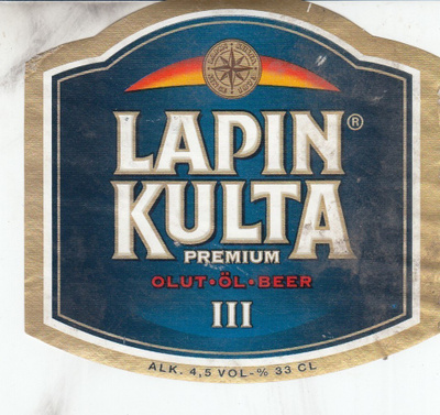 Olutetiketti Lapin Kulta Premium III Olut ,  a3