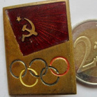 VANHA CCCP OsanottajaMerkki Olympia 1968 Messinkiä - pikkukuva 1