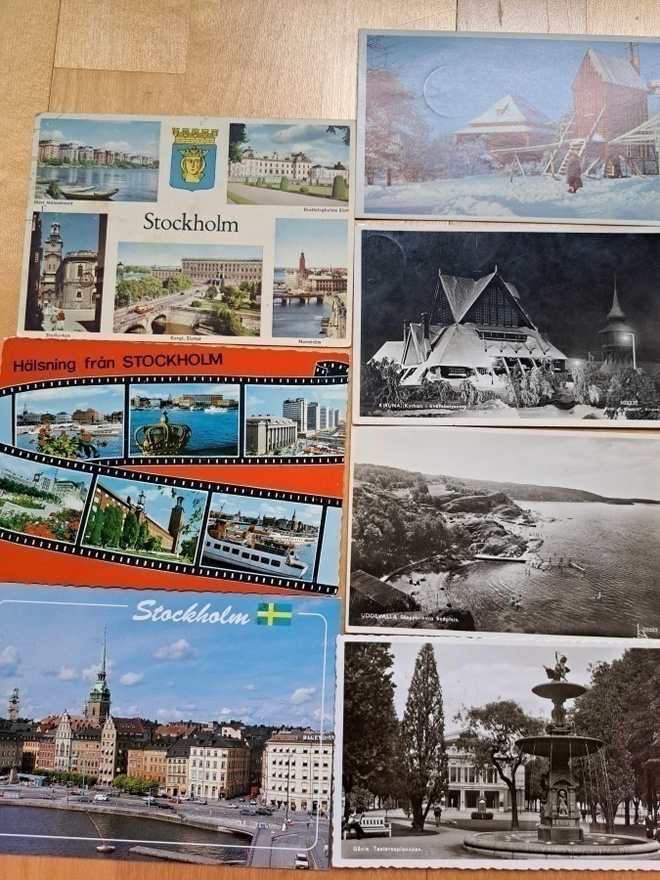 Seitsemän kulkenutta korttia Ruotsista