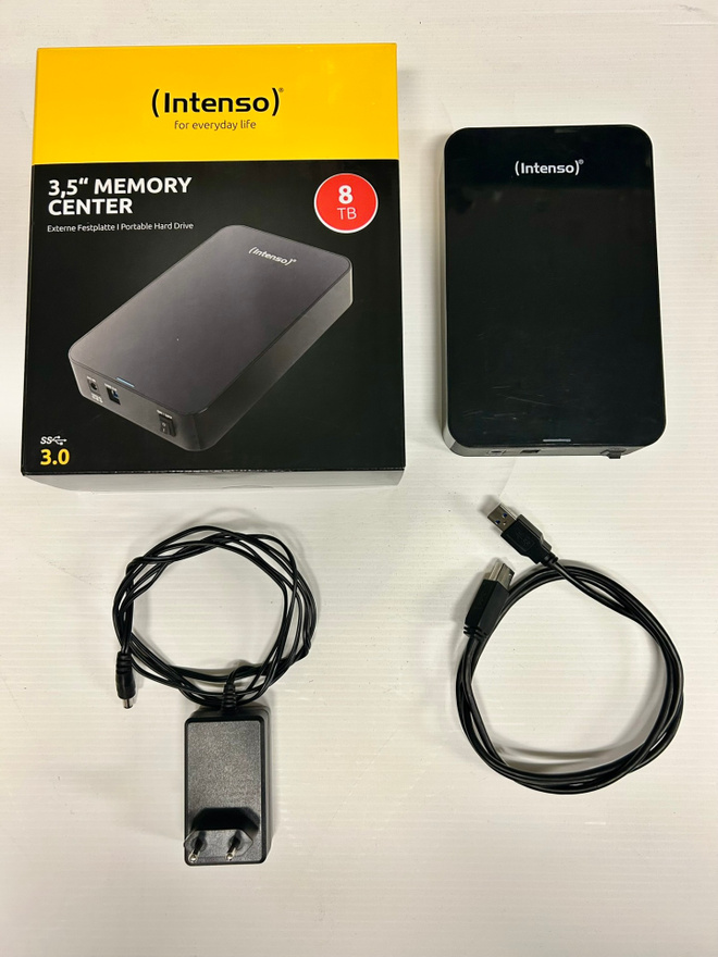 Intenso 8 TB ulkoinen kovalevy (Levy 1)