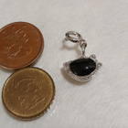 Hopea Hela pöllö onyx kivellä 925 charm - pikkukuva 2