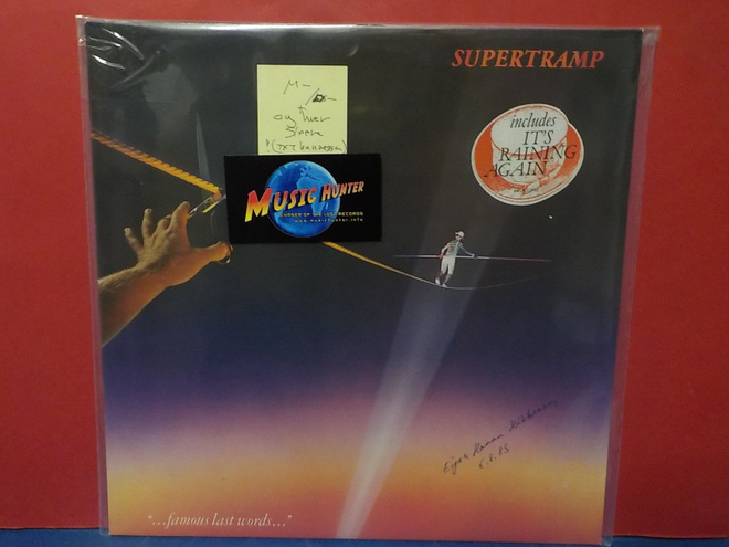 Supertramp - "...Famous Last Words..." M-/EX- LP