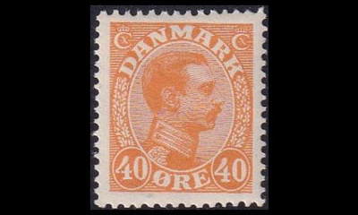 Tanska 149 ** Christian X 40 öre (1925)
