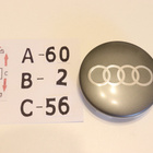 Audi vannekeskiöt – Harmaa-Kromi – 60mm (4kpl sa - pikkukuva 2