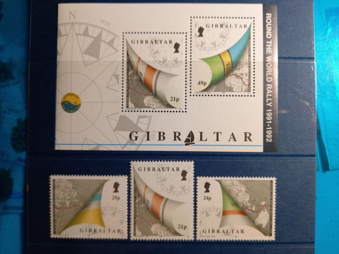 GIBRALTAR Purjehdus blokki & sarja 1992 **