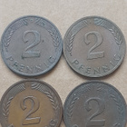 Saksa 2 pfennig kolikkosetti, 5kpl - pikkukuva 3