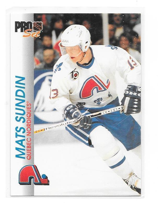 1992-93 ProSet #149 Mats Sundin Quebec Nordiques