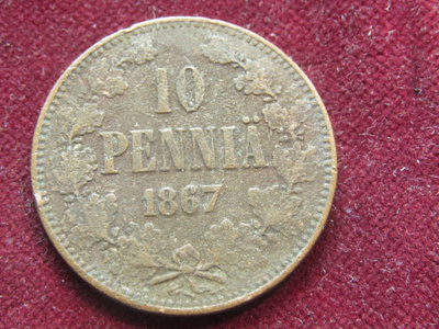 10 penniä 1867