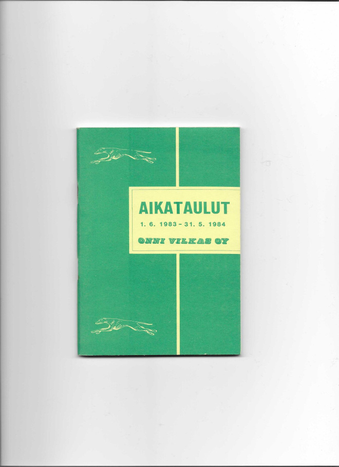 Aikataulut, Onni Vilkas Oy, 1983-84