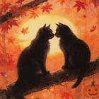 Halloween kissat japaninvaahterassa - pikkukuva 1