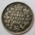 Kanada 5 c 1902 Hopeaa - pikkukuva 1