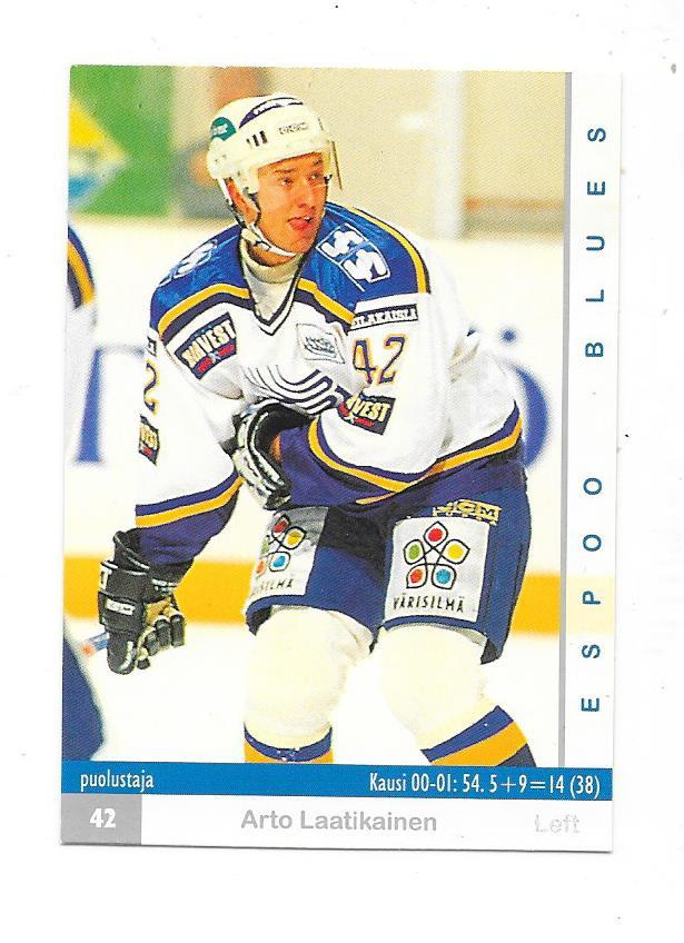 2001-02 CardSet #6 Arto Laatikainen Espoo