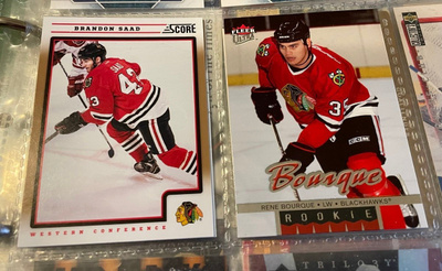 Chicago Blackhawks x 2 Saad Gold Rush, Bourque RC