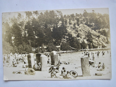 VANHA Valokuva Postikortti Naantali? 1930
