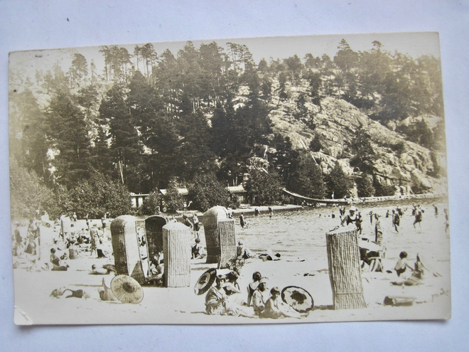 VANHA Valokuva Postikortti Naantali? 1930