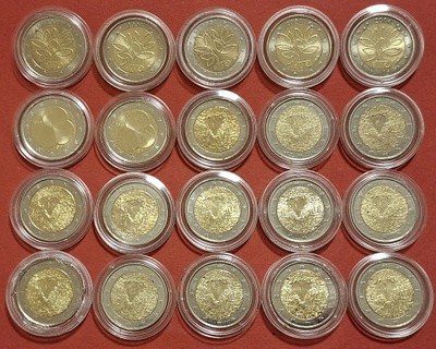 20 x 2 € Suomi: 5 x Risuraha, 13 x Sydän ja 2 x Hallitus.(1)