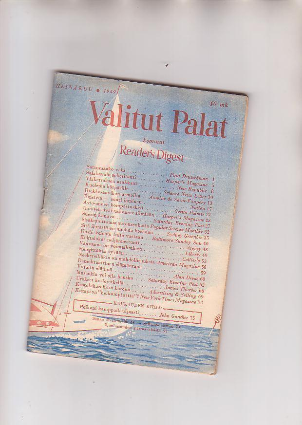 Valitut Palat, 7/1949, 76-vuotias.