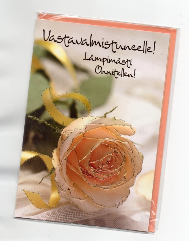 °°VASTAVALMISTUNEELLE...°° 2-osainen KORTTI & Kuori / uusi