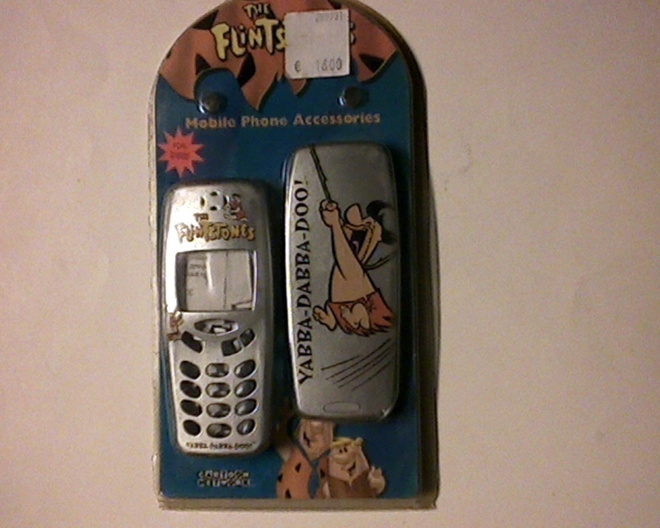 The Flintstones, kännykän kuoret, paketissa.