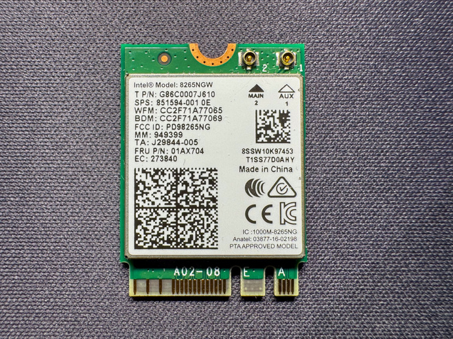 Intel Dual Band Wireless-AC 8265NGW WiFi-Bluetooth kortti