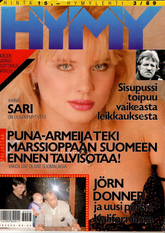 Hymy n:o 3 1989 Hymytyttö  Sari.. Miss Suomi.  Syrjähyppy.