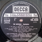 THE MESSIAH - Highlights ( Händel ) v. 1972 LP - pikkukuva 4