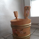 Puukiulu kahdella kahvalla  15 cm (kork) x 10,5 cm-emalivati - pikkukuva 1