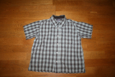 H&M ruudullinen lyhythihainen kauluspaita 122