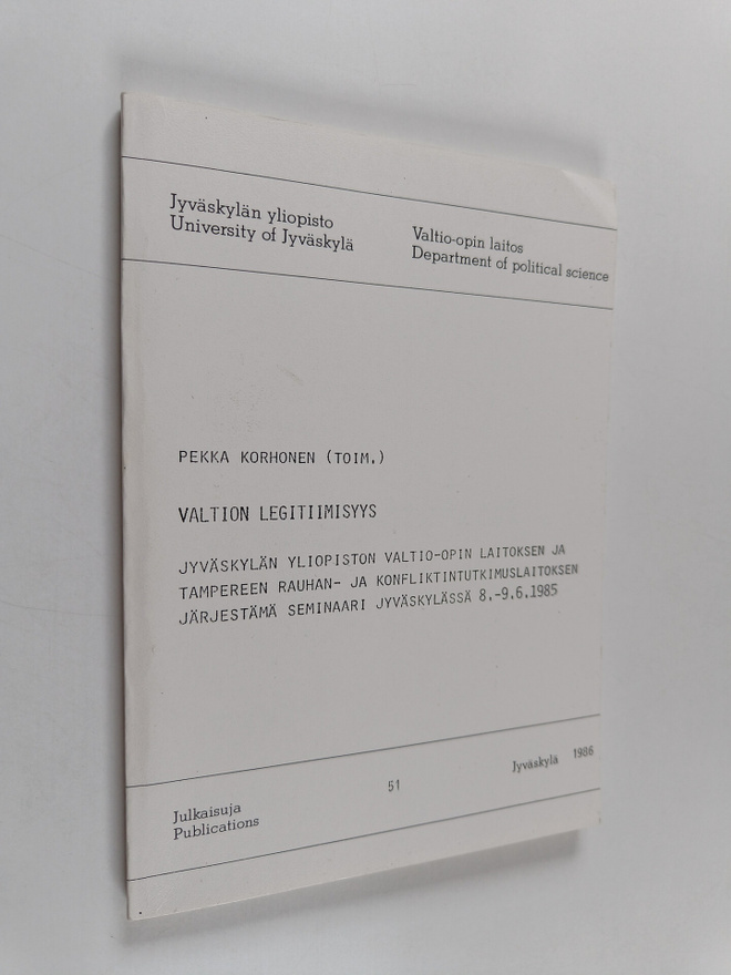 Valtion legitiimisyys : Jyväskylän yliopiston valtio-opin...