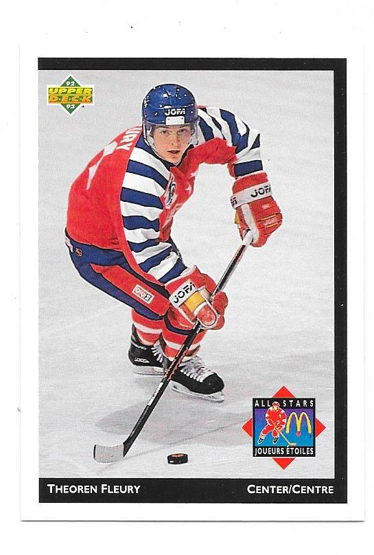 92-93 McDonalds UD All-Stars #McD7 Theoren Fleury Calgary