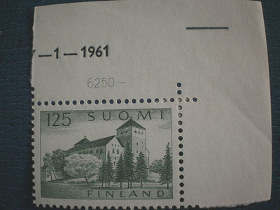Suomalainen postimerkki v. 1961 Turun Linna