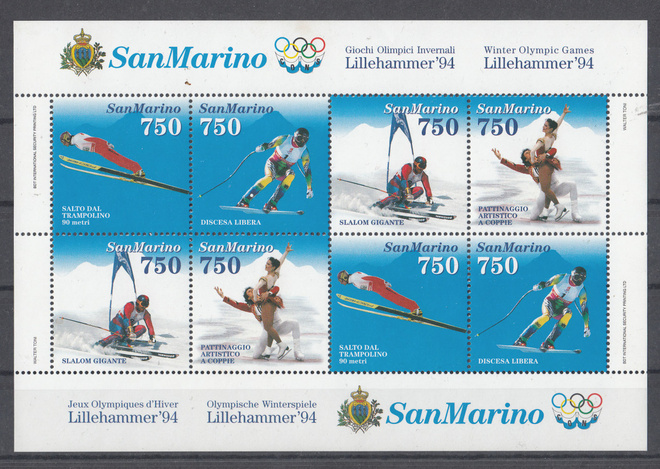 SAN MARINO 1994 Olympialaiset **