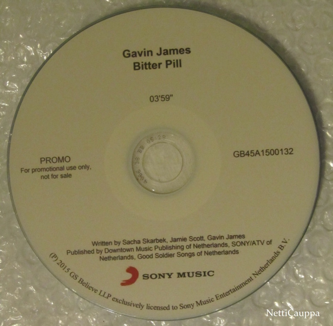 Gavin James • Bitter Pill PROMO CDr-Single