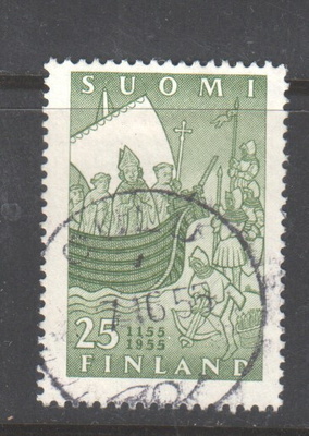 1955 Suomen kirkko 26 mk. kaunisleimaisena.