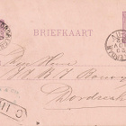 1882 Alankomaat 2½cent Ehökortti Rotterdam>Dordrecht - pikkukuva 1