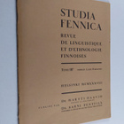 Martti Haavio : Studia Fennica : Revue de linguistique et... - pikkukuva 1