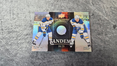 Tage Thompson JJ Peterka 2024-25 Exquisite Tandems /25