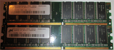 Micron DDR 400MHz CL3 512MB x2,Lappeenranta,PostitusOnnistuu