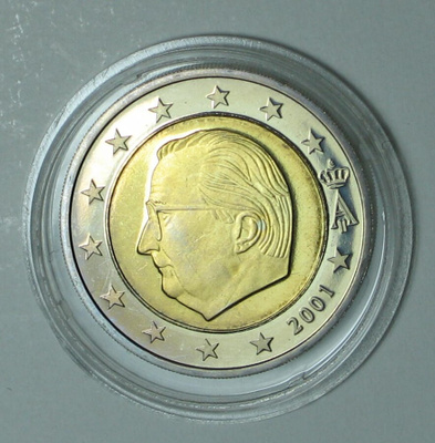 2001 BELGIA 2euro kulkematon