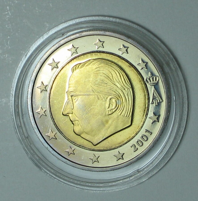 2001 BELGIA 2euro kulkematon