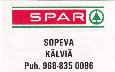 KÄLVIÄ, SOPEVA  SPAR   6/9