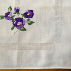 Kaunis puuvilla PÖYTÄLIINA, KÄSIN KIRJAILTU LIINA 40x80cm - pikkukuva 3